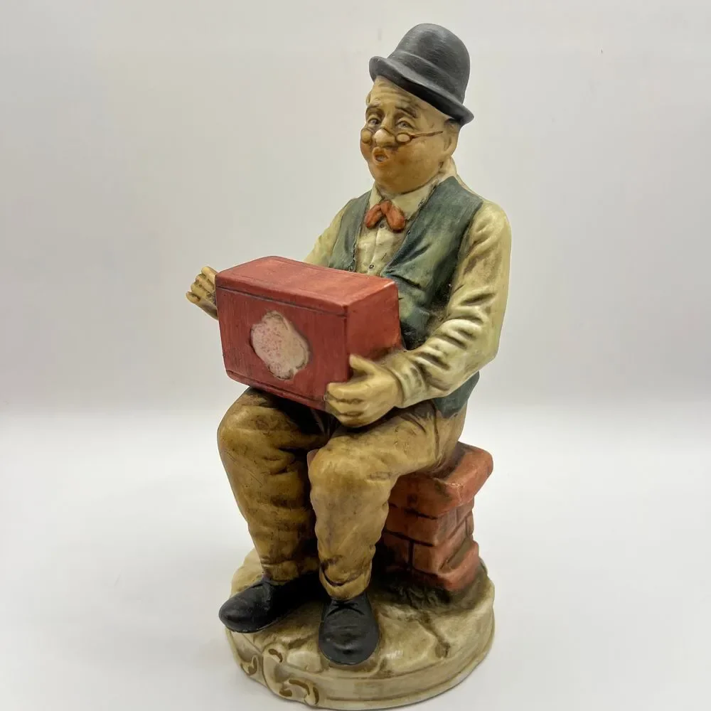 Vintage Ceramic Gentleman Figurine Music‎ Box Decorative Collectible Home Decor